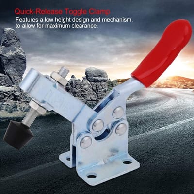Dailygoods- Snelspanner 4-delig - Horizontale Klem - Handgereedschap - Capaciteit 90 Kg - Gekleurde Handgreep - Schokbestendig