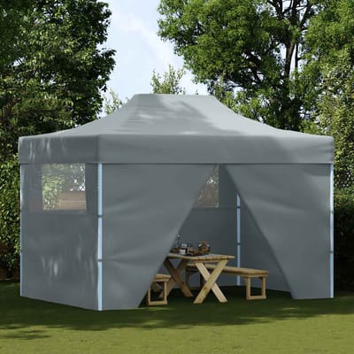 vidaXL - Vouwtent - pop-up - met - 4 - zijwanden - 3x4,5 - m - antraciet