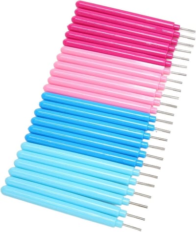 24-delige set papier quilling gereedschappen en accessoires voor het rollen en krullen van papier, inclusief verschillende maten en naalden voor quilling projecten