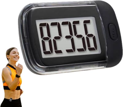 Stappenteller Clip - Loopmeter Activiteitstracker - Dagelijkse Beweging Meten - Automatische Slaapstand - 65 x 45 x 22 mm - Zwart