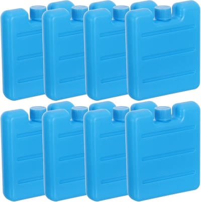Herbruikbare Ijskoelblokken - Compacte Koelbox Blokken - Verbeterde Koeling - Lekvrij en Duurzaam Materiaal - 8x7.5x1.8cm - Blauw