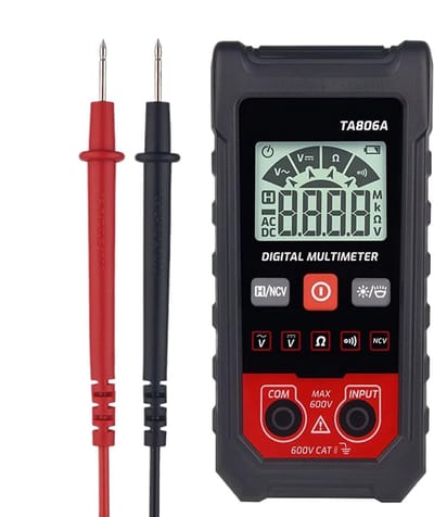 Digitale Multimeter - Spanningsmeter Tester - Elektrische Projecten - Automatische Meetdetectie - Compact Formaat - Zwart