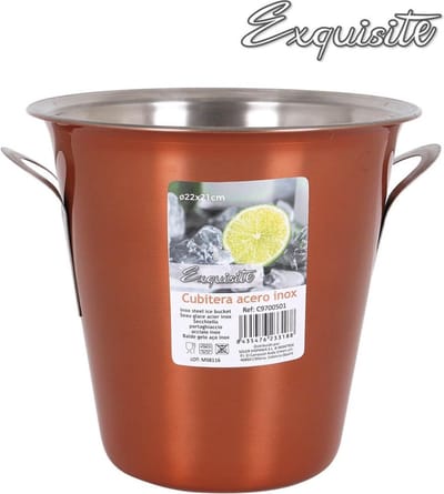 Exquisite Wijn- of Champagnekoeler - RVS – Koperkleurig