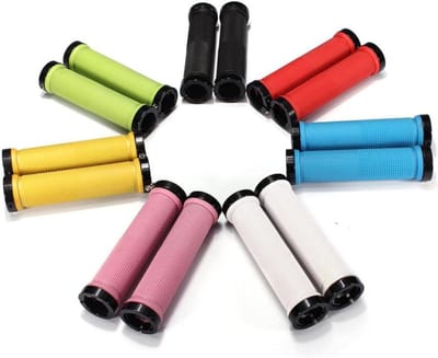Fietsstuurgrepen Paar - Rubberen Handvatten - Comfortabel Fietsen - Antislip Lock-on - 12cm Lengte - Roze