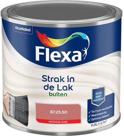 Flexa - Strak In De Lak Buitenlak Hoogglans - B7.25.50 - Mengverf - 500 Ml