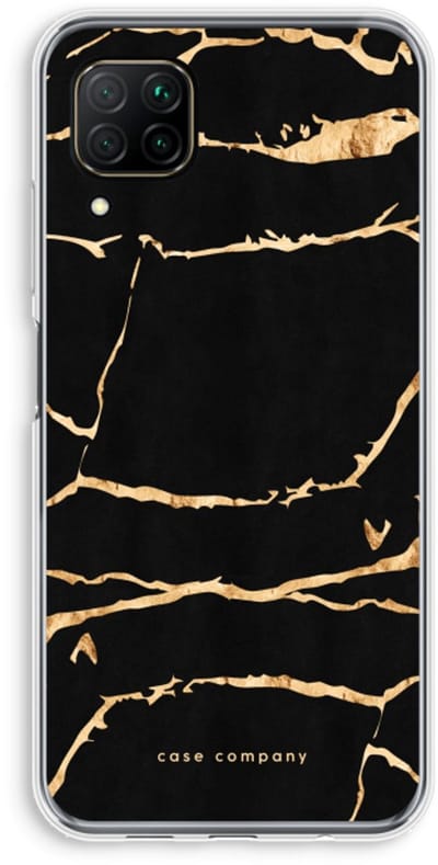 Case Company® - Hoesje geschikt voor Huawei P40 Lite hoesje - Gouden marmer - Soft Cover Telefoonhoesje - Bescherming aan alle Kanten en Schermrand