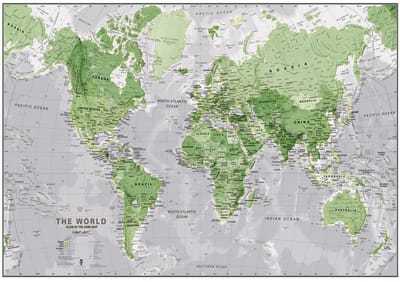 Maps International - Wereldkaart - Glow in the Dark
