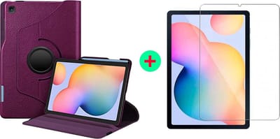 Hoesje Geschikt Voor Samsung Galaxy tab S6 lite 2022 Hoes Paars Draaibare Hoesje Case Cover tablethoes - Hoesje Geschikt Voor Samsung Galaxy Tab s6 lite 2022 Hoes 360 graden draaibaars bookcase