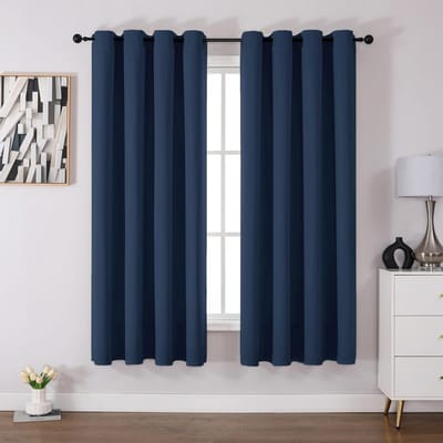 Dailygoods- Verduisteringsgordijnen - Thermisch geïsoleerd - Blokkeert 85%-95% licht - Set van 2 - Wasbaar - Geschikt voor droger - Lichtgordijnen