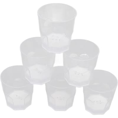 6 Stuks LED Multicolor Whiskyglas Watergeactiveerd Fun Oplichtende Drinkbekers Achtkantig Glas L