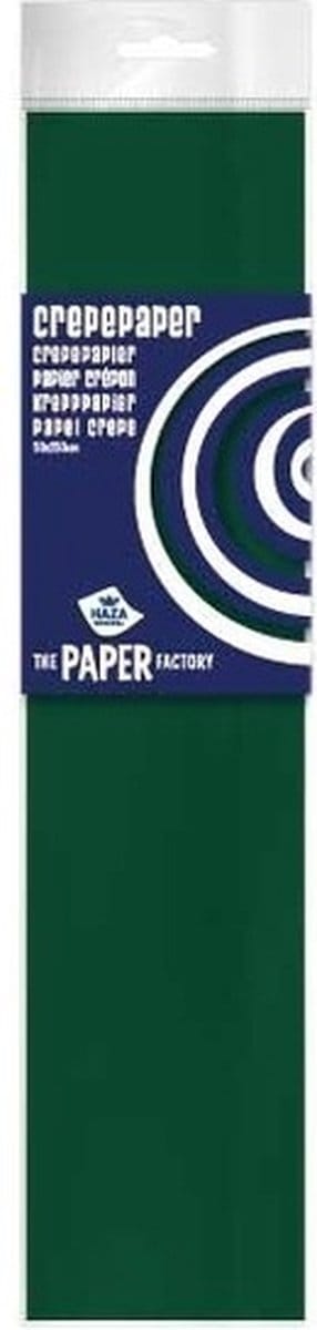 Crepe papier platte vellen - 5x - donkergroen - 250 x 50 cm - Knutselen met papier - Knutselspullen