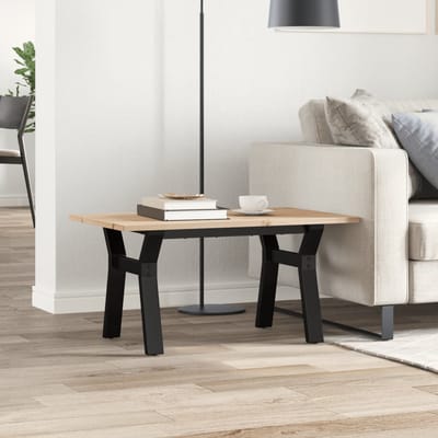 vidaXL - Salontafel - Y-frame - 80x50x40 - cm - massief - grenenhout - en - staal