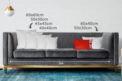 Sierkussens - Kussentjes Woonkamer - 50x30 cm - Schuin - Loveyou - Rood