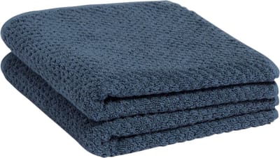 Yumeko handdoeken dots blauw 50x100 - 2 st - Hotelkwaliteit - Bio, eco & fairtrade