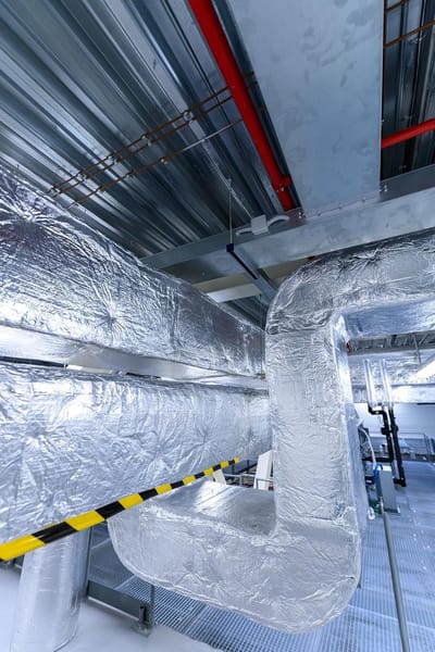 Isolatiemat Steenwol - Lamellenmat Ventilatie - Kanalen Isoleren - Aluminiumfolie Bekleding - 40mm x 6m