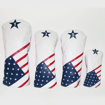 Dailygoods- Headcovers Set van 4 - Vintage Stijl - PU Lederen - Waterdicht - Voor Driver/Fairway/Hybride - Duurzame Afwerking - Golfclubhoes