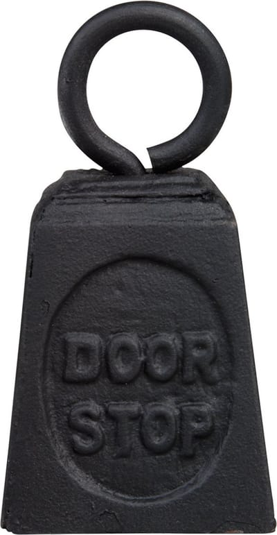 Esschert Design Deurstopper gewicht gietijzer - zwart - B6,5 x H14 cm - Deurstop/deurvastzetter