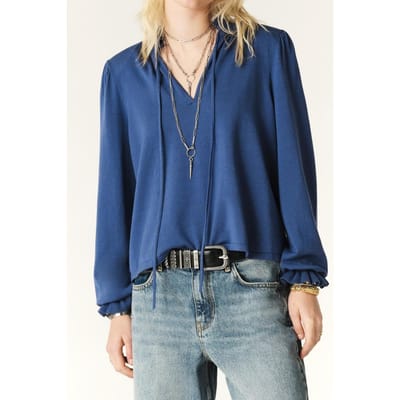 BA&SH Pull Sisol Bleunuit Size: M | Long-Sleeved Tops Outlet | Dames | Blauw