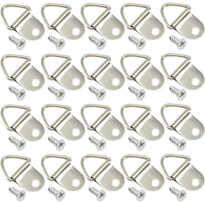 longziming -Framehaken - Ophanghaakjes - Wandbevestiging - Driehoekige Ringconstructie - Veilige Ophanging - Ijzer - Zilverkleurig - Universeel Toepasbaar - 100 Stuks