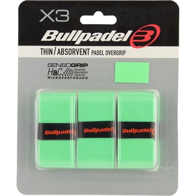 Bullpadel 3 stuks geperforeerde overgrips groen - UNI