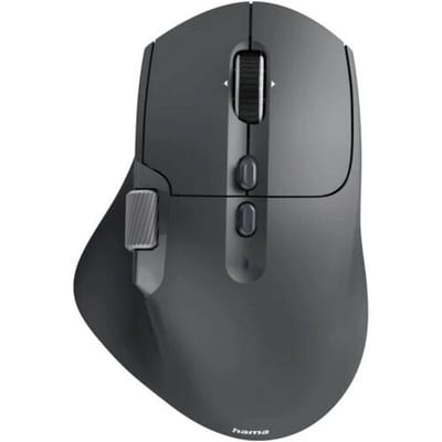 Hama WM-900 - Optische draadloze muis - 10 knoppen - 2.4 GHz RF & BT - Stil - Oplaadbaar - Zwart