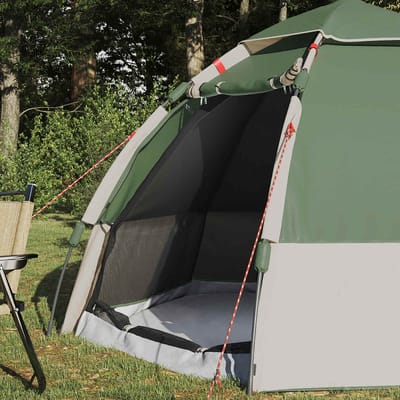 vidaXL Instant Tent met Regenhoes voor 4 Personen met Snelle Bevestiging