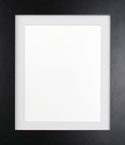 Fotolijst Zwart met Lichtgrijze Passe-Partout A4 Beeldformaat 9x6 Inch