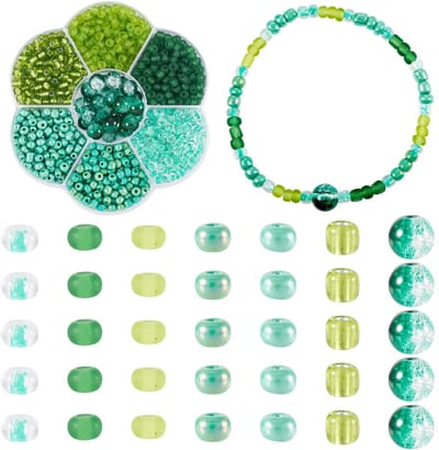 Allecto - Groene Rondelle Glas Kralen Set - Sieraden Maken - 7 Stijlen - Creatief Ontwerpen - Kralen Hobby - DIY Project - Handwerk