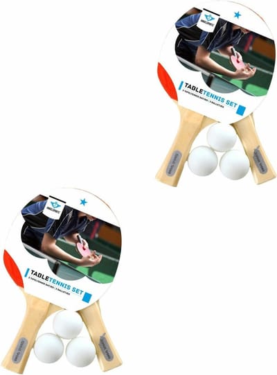 Engelhart Tafeltennis - 2x Set - 2 batjes en 3 balletjes - pingpong set - tafeltennisspel