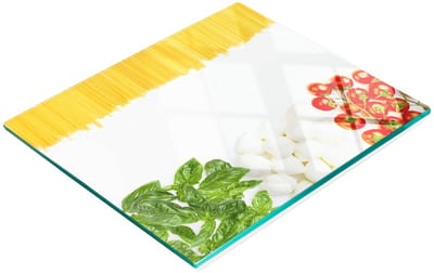 Multifunctionele decoratieve snijplank voor in de keuken, gehard met Italiaanse vlagmotief, 60x52 cm