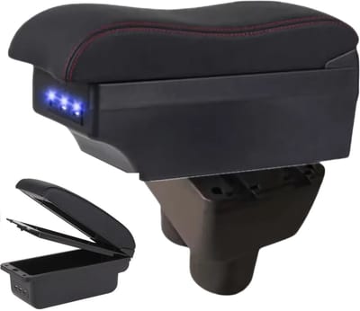 Multifunctionele Armsteun - Geschikt voor Volkswagen Caddy en Touran (2004-2019) - 7 USB Aansluitingen - Opbergvakken - Bekerhouder