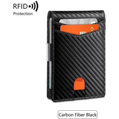 Minimalistische heren RFID-blokkerende multifunctionele ultradunne 12-kaarthouder, voorzak bi-fold effen kleur draagbare kaarthouder gray