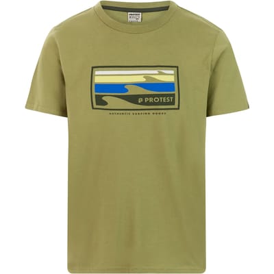Protest PRTHanwell - T-shirt Heren - Korte mouwen - Ronde hals - Normale pasvorm - Crème