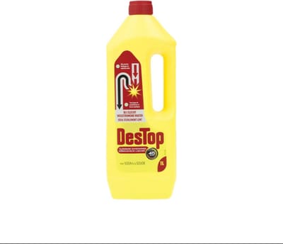 DesTop Geel Krachtige Vloeibare Ontstopper met soda - 4 x 1 Liter