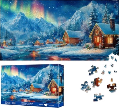 Legpuzzel Volwassenen - Winter Decoratie - Ontspannen Tijd - Precisie Passende Stukjes - 80 x 41 cm - Aurora