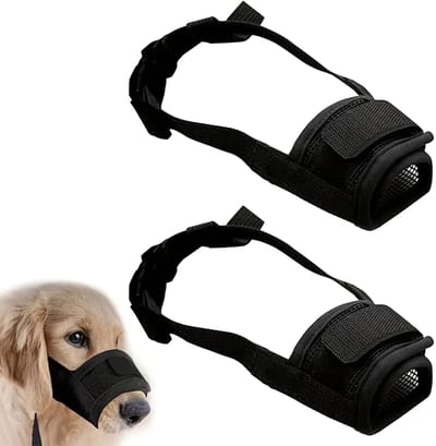 Muilkorf voor Honden - Verstelbare Zachte Muilkorf - Geschikt voor Kleine en Middelgrote Rassen