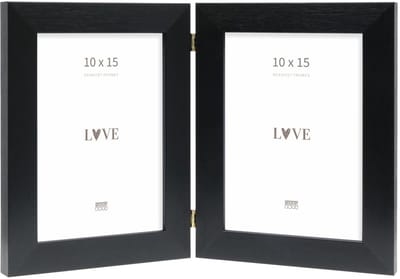 Deknudt Frames fotolijst S41VH2 H2V - zwart - tweeluik - 2x 10x15 cm