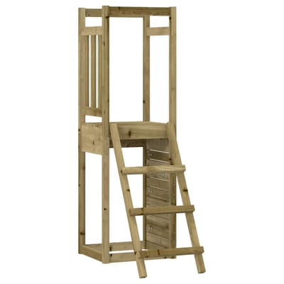 vidaXL Speeltoren met ladder en klimwand 53x46,5x169 cm hout