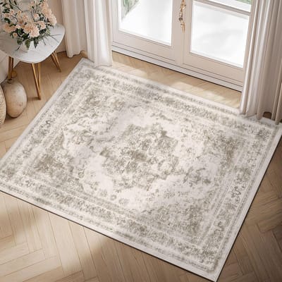 Unyqoos ® Vintage Stijl Vloerkleed 60 x 90 cm voor Woonkamer, Slaapkamer en Kantoor