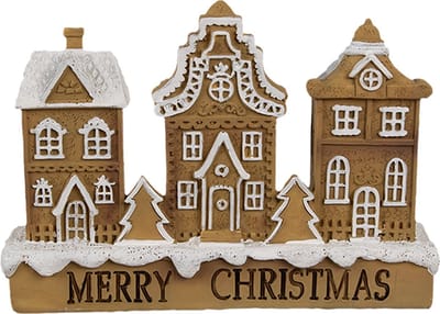 Clayre & Eef Gingerbread house 13x4x10 cm Bruin Polyresin