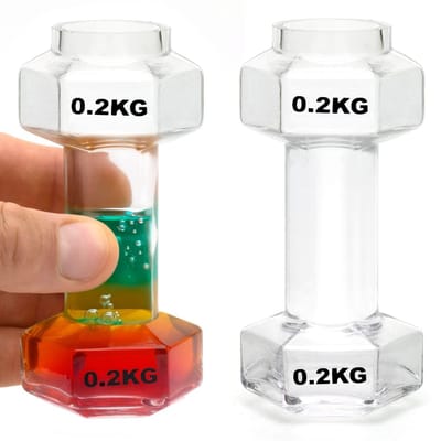 JHUBERS- Shotglazen Halterontwerp - Set van 2 - 60ml Capaciteit - Herbruikbaar Glas - Grappig Fitness Cadeau - Gewogen Gevoel - Borrelglazen
