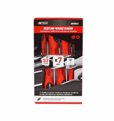 Awtools S2 Serie - Schroevendraaierset - 7 stuks - S2 Staal - Magnetische Tips