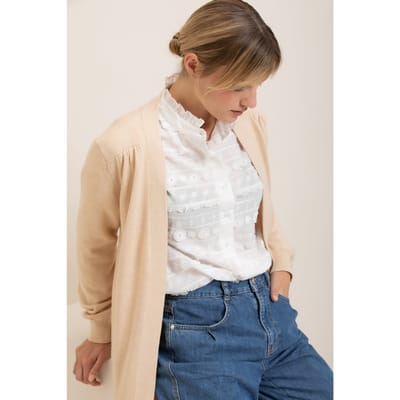 Josephine & Co Karen Cardigan Sand Maat: XS | Lichte Jassen Outlet | Dames | Beige