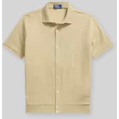 regular fit poloshirt met doorlopende knoopsluiting van puur katoen