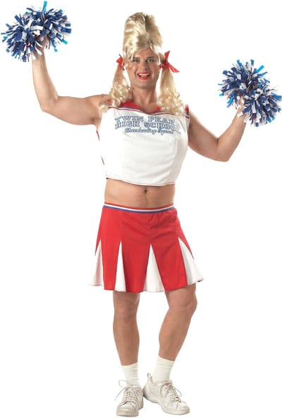 "Humoristisch cheerleader kostuum voor volwassenen  - Verkleedkleding - One size"