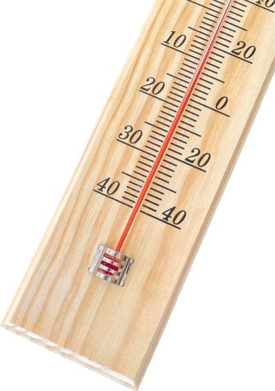 Buitenthermometer EXTRA GROOT - 40 x 7 CM - Binnenthermometer - Metalen Binnen Buiten Thermometer - Thermometer voor aan Muur Gevel - Kwik - Draadloos - Min/Max - Muurthermometer - Kozijnthermometer - Temperatuurmeter - Thermometer Hout