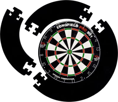 Dart Surround 4 delig - zwart - voor alle officiele dartborden met gratis verzending