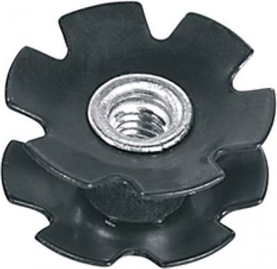 Balhoofdplug Ster One Time 1 Inch Aluminium Zwart