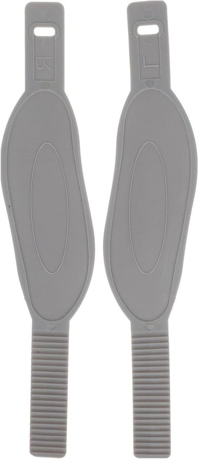 Verstelbare Fietspedaalriemen - Voetriemen Hometrainer - Thuis Trainen - Buigzaam en Krasvrij - 30 x 5.5 cm - Donkergrijs