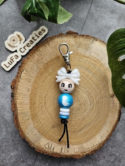 Sleutelhanger Zwangere vrouw Blauw